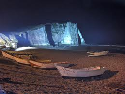 Le soir &agrave; Etretat